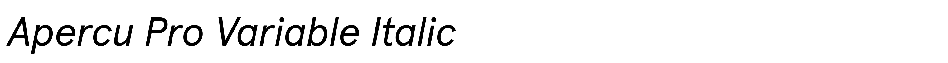 Apercu Pro Variable Italic